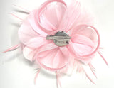 Baby Pink Feather Fascinator