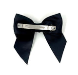 Black Satin Bow Hair Clip