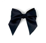 Black Satin Bow Hair Clip