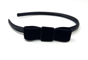 Black Velvet Side Bow Headband