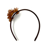 Brown Chiffon Flower Headband