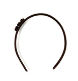 Brown Satin Flower Headband