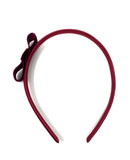 Burgundy Velvet Side Bow Headband