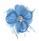 Dusky Blue Feather Fascinator