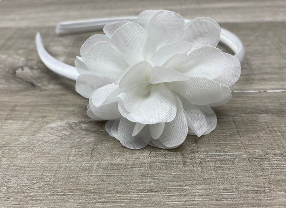 Ivory Chiffon Flower Headband