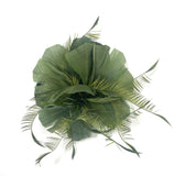 Khaki Green Feather Fascinator