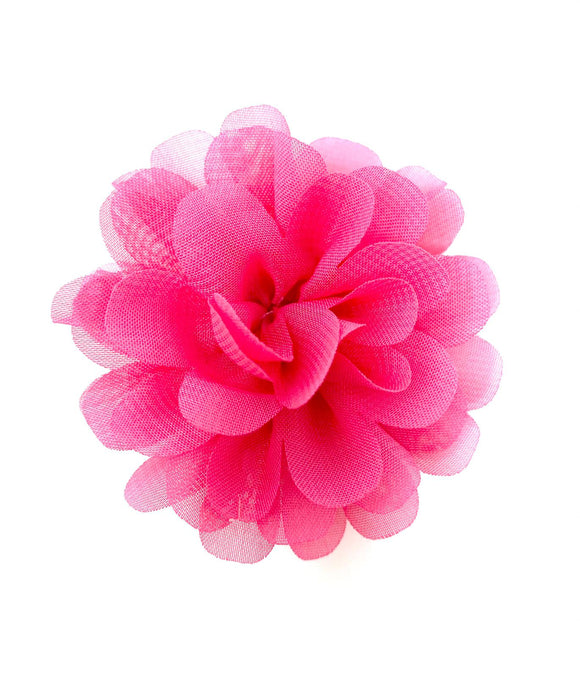 Pink Chiffon Flower Hair Clip