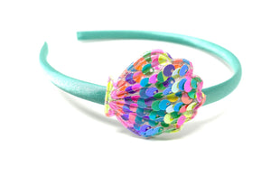 Rainbow Mermaid Shell Headband