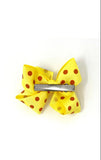 Room on the Broom Inspired Yellow and Red Spot Bow Hair Clip