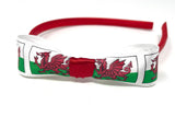 Welsh Flag Bow Headband Welsh Dragon Headband