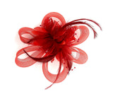 Red Feather Fascinator