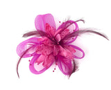 Hot Pink Feather Fascinator