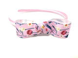 Baby Pink Floral Bow Headband