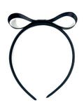 Black Matilda Style Bow Headband