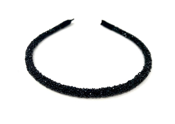 Sparkly Black Rhinestone Headband