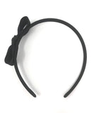 Black Side Knot Bow Headband