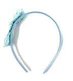 Baby Blue Floral Bow Headband