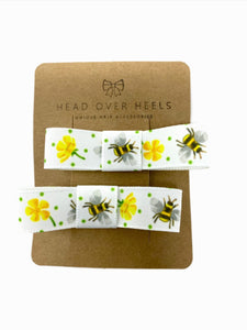 Bumble Bee Bow Hair Clip Set