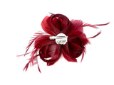 Burgundy Feather Fascinator