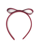 Burgundy Matilda Style Bow Headband