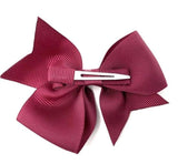 Burgundy Pinwheel Bow Hair Clip