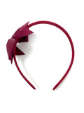 Burgundy Pinwheel Side Bow Headband