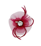 Burgundy Swirl Feather Fascinator