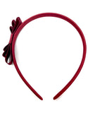 Burgundy Triple Side Bow Headband