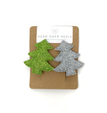 Christmas Tree Hair Clips - Set of 2