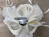 Cream Feather Fascinator