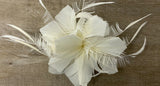 Cream Feather Fascinator