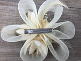 Cream Feather Fascinator