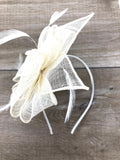 Cream Feather Fascinator