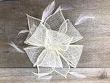 Cream Feather Fascinator