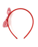 The Cat in the Hat Dr Seuss Inspired Red & White Stripe Side Knot Bow Headband