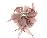 Dusky Pink Feather Fascinator