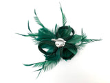 Emerald Green Feather Fascinator