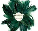 Emerald Green Feather Fascinator