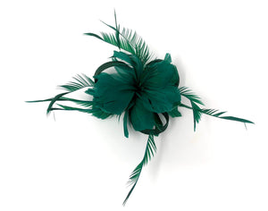 Emerald Green Feather Fascinator