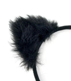 Black Fluffy Cat Ears Headband