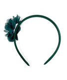 Forest Green Chiffon Flower Headband