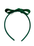 Forest Green Snow White Style Bow Headband