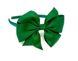 Forest Green Pinwheel Side Bow Headband