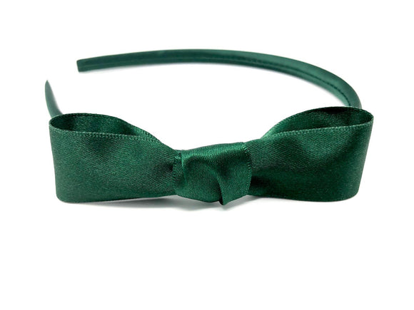 Forest Green Side Knot Bow Headband