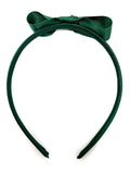 Forest Green Snow White Style Bow Headband