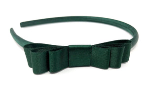 Forest Green Triple Side Bow Headband