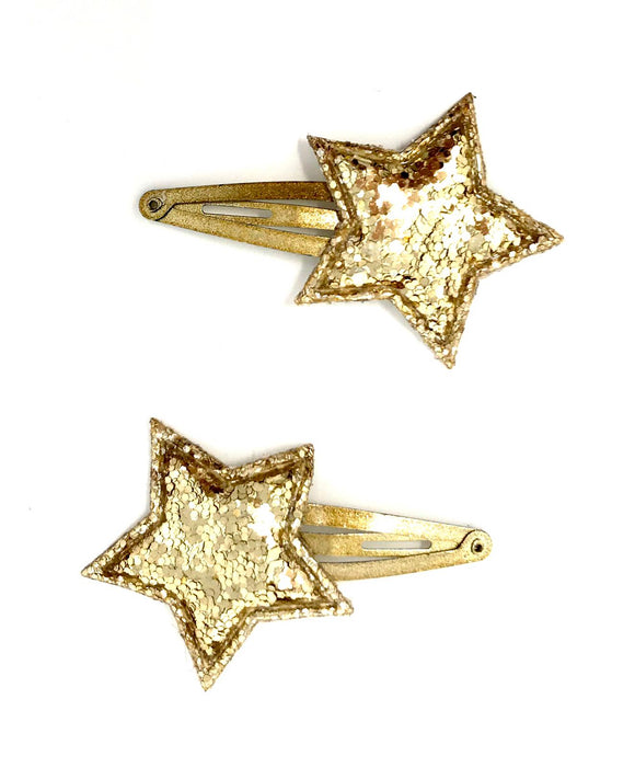 Gold Star Snap Clips - Set of 2