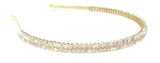 Swarovski Crystal Bridal Headband Gold Plated Hairband