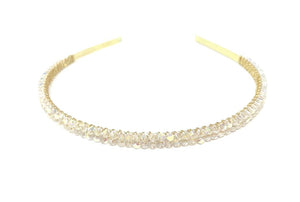 Swarovski Crystal Bridal Headband Gold Plated Hairband