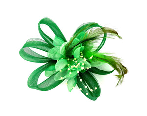 Green Feather Fascinator